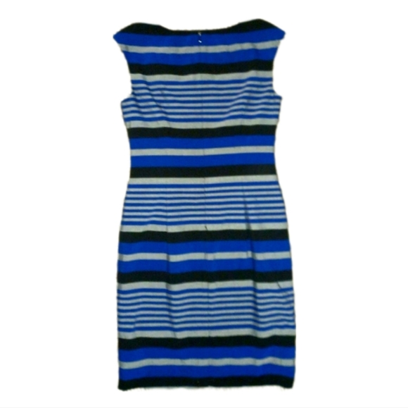 Calvin Klein Blue Striped Sheath Dress - Picture 3 of 4